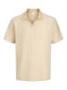 Jack & Jones Geripptes Kurzarm-Poloshirt mit Kragen Flachstrick in Orange