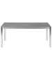 Beliani 7-tlg Gartentisch Set GROSSETO in Grau/Weiß/Silber