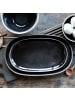 Chic Antique Servierplatte CALAIS Schwarz Oval 30x18 cm