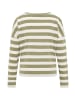ELBSAND Langarm T-Shirt Milia in Green Leaf + Cloud White STRIPE