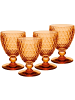 Villeroy & Boch Boston Apricot Weißweingläser 4er Set 230 ml Kristallglas orange