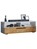 VCM  Holz TV Lowboard Möbel Fernsehschrank Arila XL in Weiß / Honig-Eiche