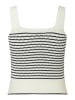 More & More kurzes,  schmales Stricktop, gestreift in marine/offwhite