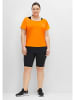sheego Shirt und Top in orange+schwarz