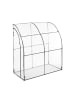 relaxdays Tomatengewächshaus in Transparent/ Schwarz - (B)200 x (H)215 x (T)100 cm