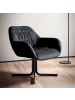 KADIMA DESIGN Loungesessel Samt Design Clubsessel mit Metallbeine, in Schwarz