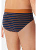 Schiesser Rio Slip / Unterhose 95/5 Cotton in Dunkelblau / orange