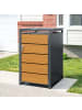 SoBuy Abfallsammler in Eichenholzgrain - (W) 80 x (H) 116 x (L) 69 cm