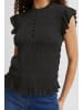 b.young Kurzarmbluse BYFELICE VNECK TOP - 20812955 in schwarz