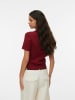 Vero Moda Gestrickter Rollkragenpullover mit Polokragen in Biking Red