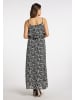 faina Damen Maxikleid in Schwarz Weiss