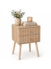relaxdays Nachttisch in Natur - (B)35 x (H)50 x (T)30 cm
