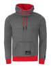 Rusty Neal Stehkragen Sweatshirt mit Kapuzen in Anthrazit