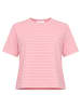 SASSYCLASSY T-Shirt mit schmalen Streifen in Rosa