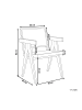 Beliani Esszimmerstuhl WESTBROOK in Naturfarben/Braun - (W) 55 x (H) 82 x (L) 52 cm