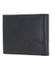 oxmox Leather Geldbörse RFID Schutz Leder 12 cm schwarz-footsteps 2.0