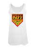 F4NT4STIC Tanktop Kiss Rock Band Army Logo in weiß