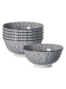 Ritzenhoff & Breker 6er Set Müslischalen Takeo Stripes ø 15,5 cm in schwarz-weiß