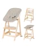 roba Treppenhochstuhl 'Born Up' Set 2in1 - 'Greyish gesteppt' - mit Liegefunktion