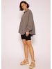 SASSYCLASSY Ultra Oversize Musselin-Blusenhemd kürzere Variante in Taupe