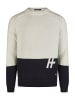 HECHTER PARIS Rundhals-Pullover in offwhite