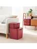 Rotho 2er-Set Kiste mit Deckel Maloja 12l in Iron rot