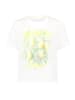 CARTOON Kurzarm-Shirt mit Rundhalsausschnitt in Patch Creme/Yellow
