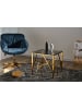 SalesFever Beistelltisch 55x55 cm Glasplatte Grau und Edelstahlgestell in Goldfarben