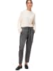 Zero  Stoffhose Herringbone mit Bindegürtel 28 Inch in BlackCream