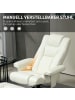 HOMCOM Relaxsessel mit Hocker-84B x 84T x 104H cm-Cremeweiß