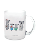 Mr. & Mrs. Panda Teetasse Glas Koala Familie zwei ohne Spruch in Transparent
