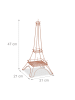 relaxdays Schmuckständer "Eiffelturm" in Roségold - (H)47 cm