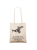 Mr. & Mrs. Panda Shopping Tasche Orca mit Spruch in Creme