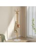 relaxdays Garderobenständer in Gold/ Weiß - (H)176,5 x Ø 36,5 cm