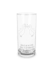 Mr. & Mrs. Panda Longdrinkglas Pinguine Kuss mit Spruch in Transparent