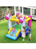 COSTWAY Hüpfburg mit Rutsche Einhorn-Design in Bunt