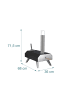 relaxdays Pizzaofen in Schwarz/ Silber - (B)36 x (H)72 x (T)68 cn
