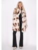 IZIA Damen Coat in Wollweiss Braun