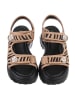 Ital-Design High-Heel Sandalette in Beige und Braun
