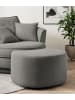 Furn.Design Drehsessel grau Web-Velours, XL Sessel 360° drehbar inklusive 3 x Kissen