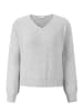 SASSYCLASSY Pullover mit V-Ausschnitt in Grau