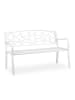 relaxdays Gartenbank in Weiß - (B)124,5 x (H)78 x (T)58 cm