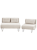 Beliani 2-tlg Sitzgruppe VESTFOLD in Beige/Schwarz