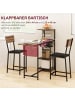 HOMCOM Bartisch Set in Braun 140L x 40B x 116H cm