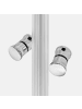 Beliani Duschkabine ONELLI in Silber - (W) 90 x (H) 190 x (L) 90 cm