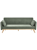 Beliani 3-Sitzer Sofa ASAA in Grün/Braun - (W) 205 x (H) 76 x (L) 80 cm