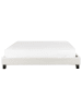 Beliani Doppelbett ROANNE in Beige/Dunkler Holzfarbton - (W) 190 x (H) 29 x (L) 213 cm