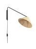 Beliani Wandleuchten PALENA in Naturfarben/Schwarz - (W) 33 x (H) 30 x (L) 60 cm