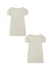name it Shirt 2er-Set Spitzen-Detail Puffärmel Rundhal in Beige-2
