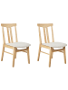 Beliani 2er-Set Esszimmerstuhl AVALON in Braun/Beige